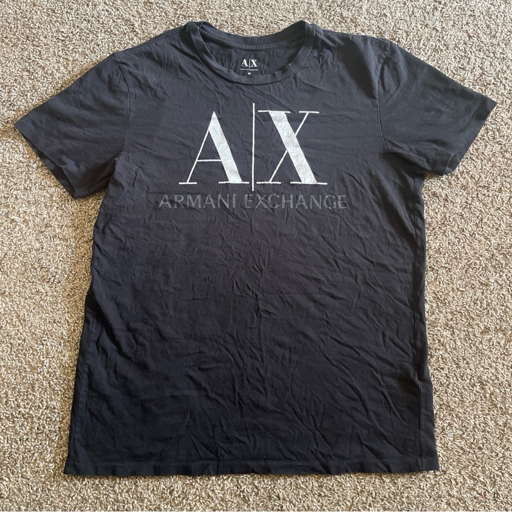 Armani Exchange Black Short Sleeve Tee
